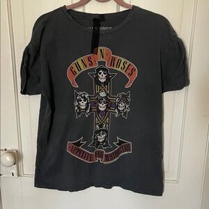 Topshop Band Graphic Tee - Charcoal